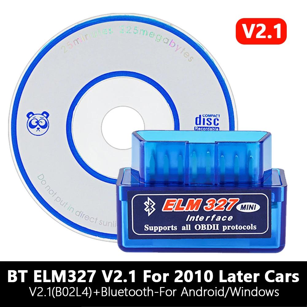 Bluetooth 5.1 ELM327 V2.1 Авто OBD2 сканер Автомобильный диагностический инструмент Считыватель кодов Инструмент Супер MINI ELM 327 V1.5 Для Android