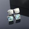 Elegant Abalone Shell Design Mens Cufflinks Funny Business Wedding Heart Oval Square Shaped Sleeve Button