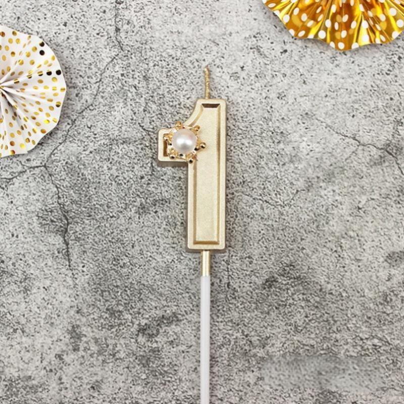 Золотые 3D свечи в виде цифр для торта, подходящие для украшения дня рождения, украшение на день рождения, инструменты для украшения торта