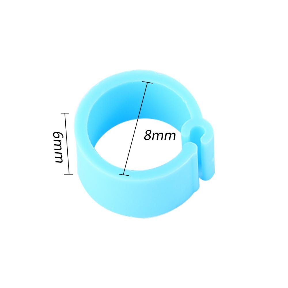 Полезный диаметр 8 мм Птицы Товары для животных Пластиковые голубиные цвета Случайные кольца для ног птицы Кольца-клипсы