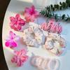 11pcs/Set Elastic Flowers Hair Clips Colorful Wave Shark Clips New Ponytail Holder  Hair Accessories