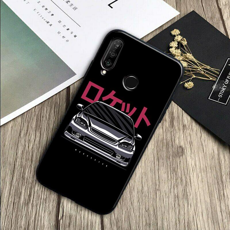 Sports Car JDM Drift For Huawei Nova 7i 3i 8i 11 12i 10 9 SE Y60 Y61 Y70 Y72 Y73 Y90 Y91 P20 P30 Pro P40 Lite Case