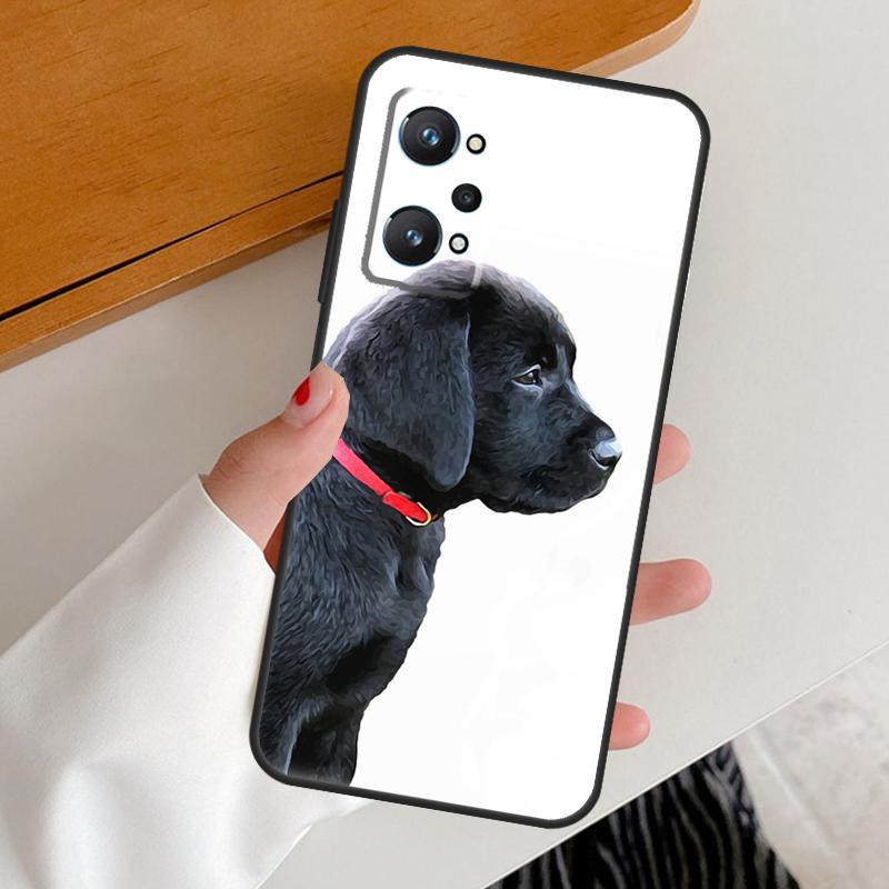 Black Labrador Dog For Realme 15 GT7 Pro GT6 10 11 12 13 14 Pro Plus C65 C67 C63 C61 C51 C53 C35 C75 C55 Case
