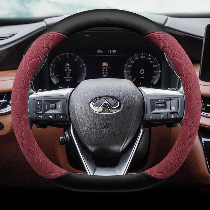 Чехол на руль из замши для Infiniti Q50L, QX50, QX60, QX55, Q70L - Зимнее использование