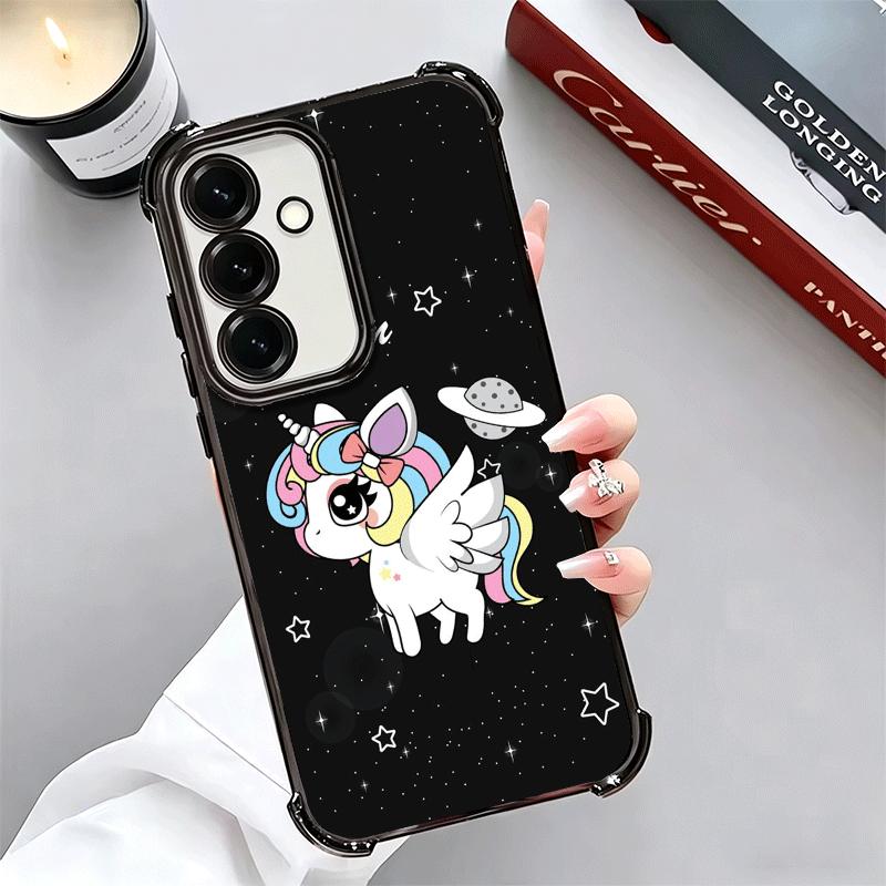 Pink Unicorn Rainbow Soft Phone Case For Samsung A17 A27 A07 A37 A57 A16 A56 A15 A55 A14 A54 A13 A53 A26 A36 A25 A35 A24 A34 A23