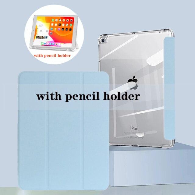 Чехол для iPad Pro 11 10,5 Air 3 Smart Cover 2019 iPad 10,2 8th 9,7 Mini 4 5 с подставкой для карандашей 5-го, 6-го поколения