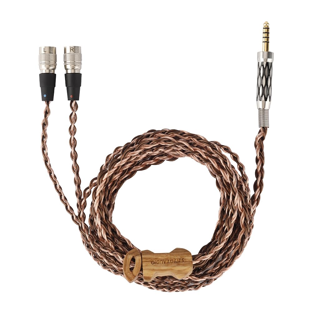 Наушники SENDY AUDIO Peacock Black с 88-мм планарно-магнитным драйвером из материала Zebrawood, в комплект входит балансный кабель-переходник 2 м 6N OCC Litz