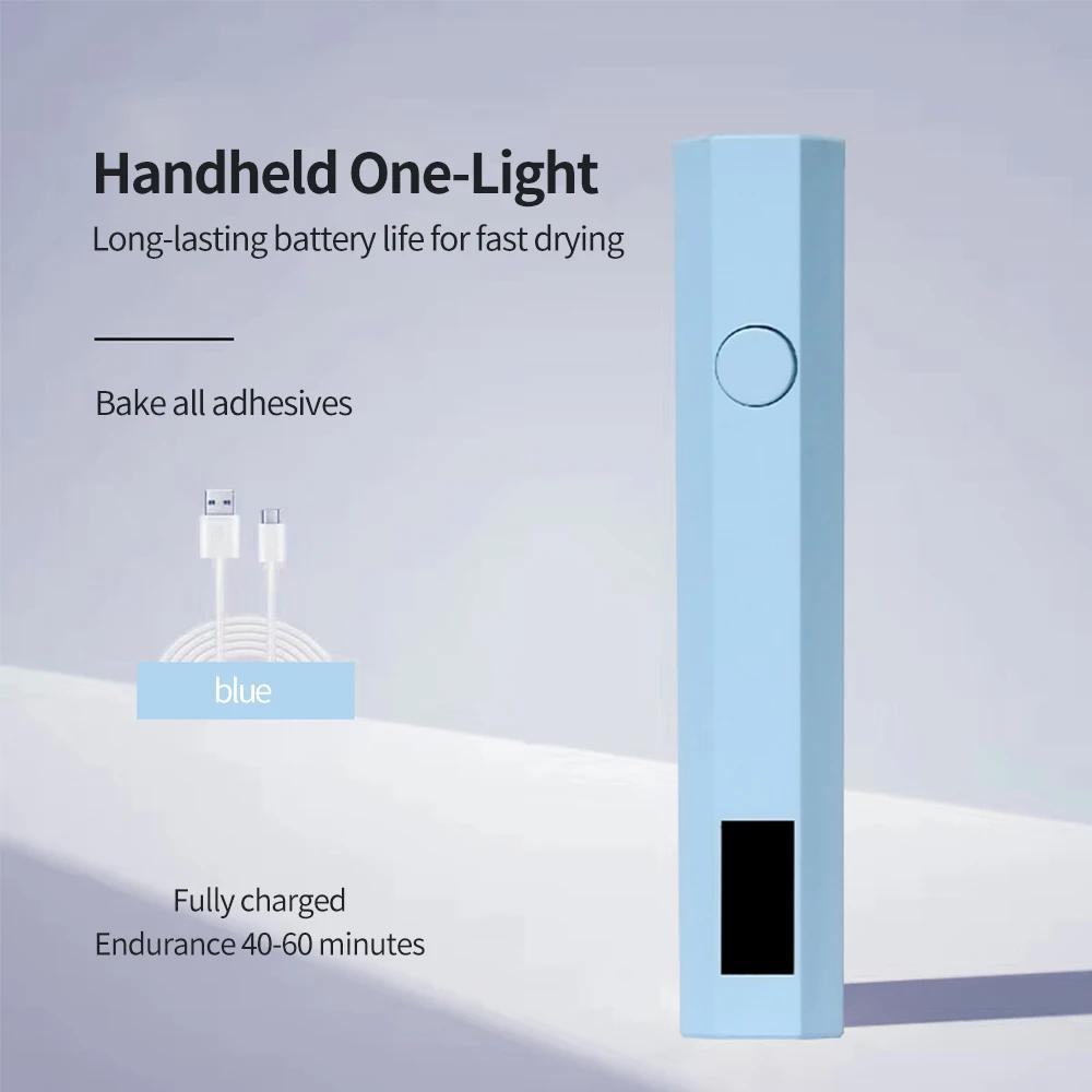 Convenient Handheld Nail Dryer Lamp UV/LED Nail Curing All Gel Polish Nail Art Tool Rechargeabl Nail Lamp