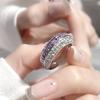 Personality Full Diamond Enamel Drip Glaze Saturn Open Ring Niche Design Cold Wind High Sense Fashion Ring