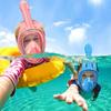 Full Face Snorkel Mask Anti Leak Anti Fog 180 Panoramic View For Snorkeling Swimming Water Sports