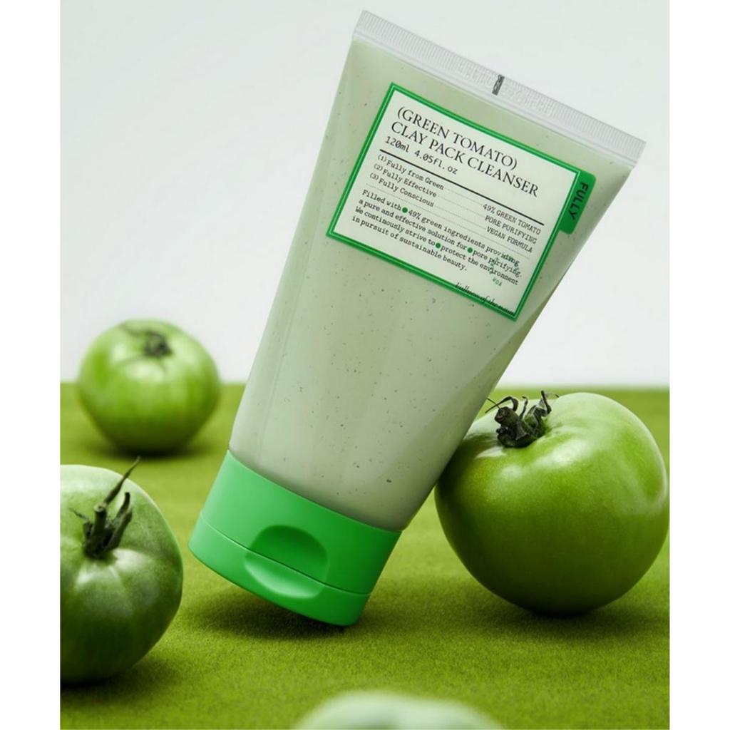 FULLY Очищающая глиняная маска с зеленым томатом 120 мл + [SUNGBOON EDITOR] Ампула для лифтинга пор 30 мл - Набор для максимального очищения пор