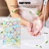 1000 Pcs Soap Paper Flowers Shape Washing Bath Paper Portable Disposable Soap Sheets for Kitchen Outdoor Traveling Camping
