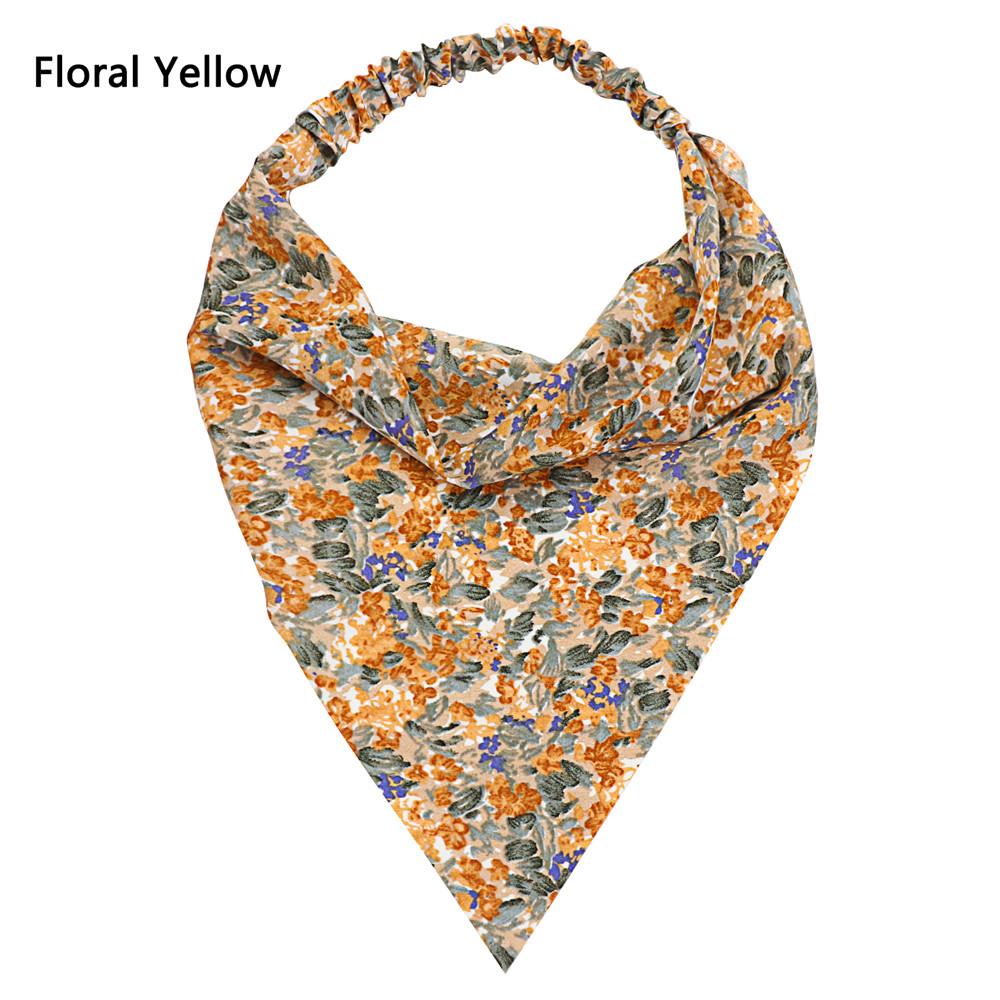 Платок с цветочным принтом, повязка на голову, женские повязки на голову, эластичная резинка для волос, шарф для волос для женщин, головной платок