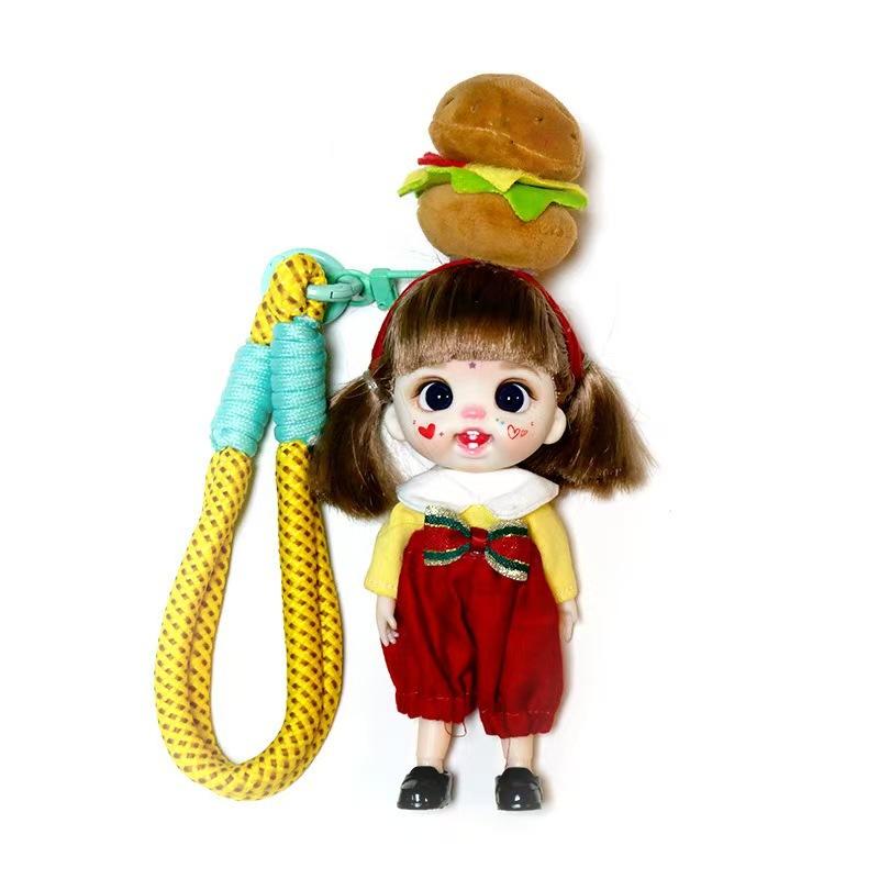 Mobile Phone Pendant Doll Cute Shape Loli Girl Birthday Knitting Doll Ornament Toy