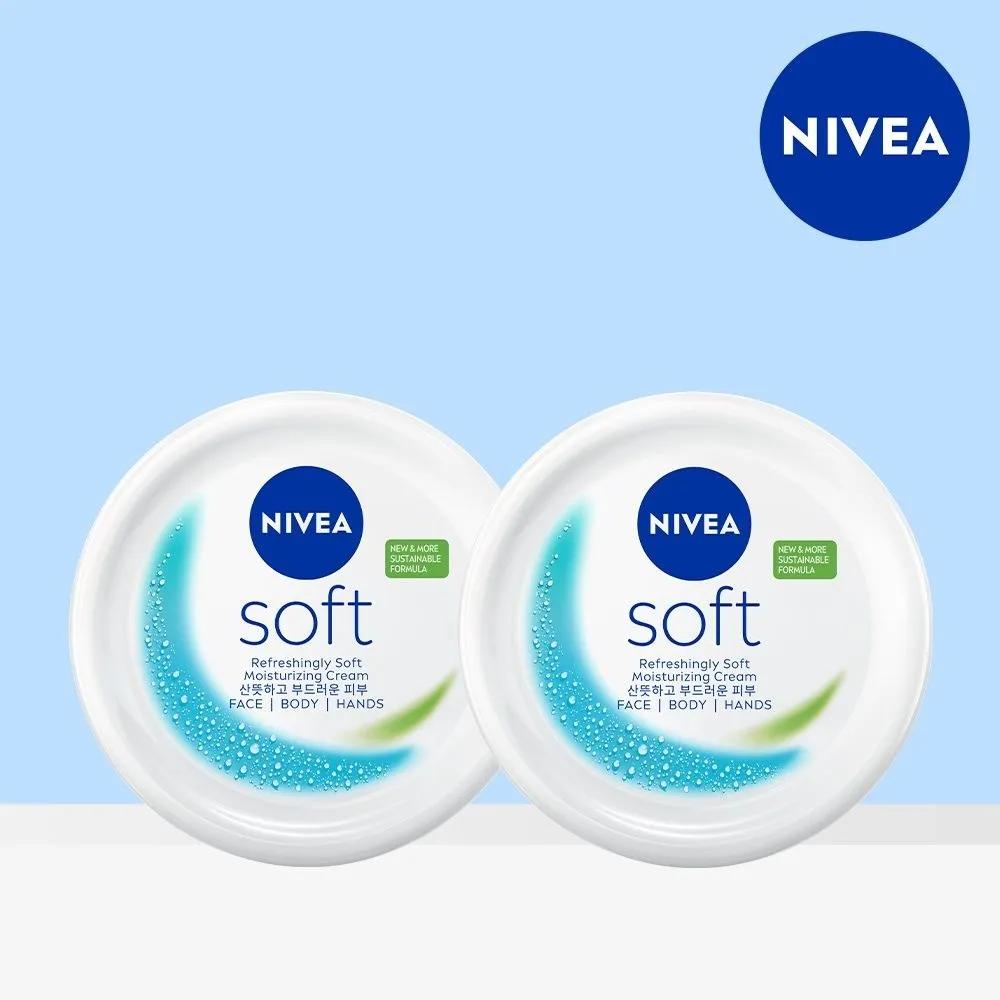 Nivea Мягкий Освежающий Увлажняющий Крем 200мл x 2