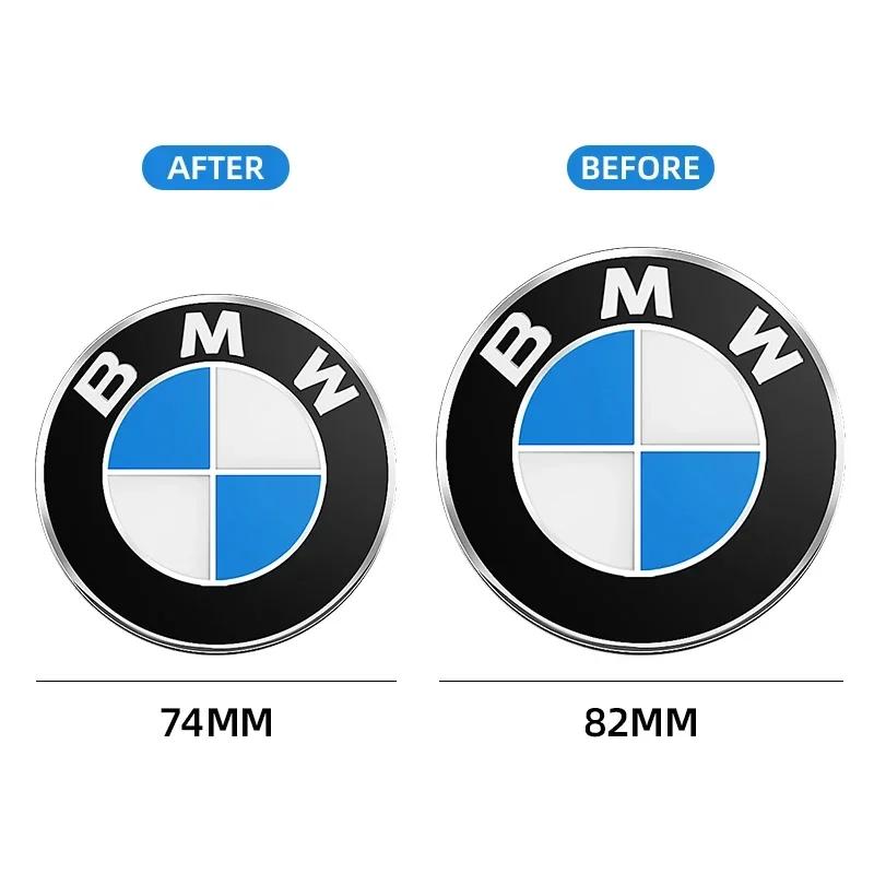 New for E39 E46 E30 E36 G20 bmw E87 E60 E90 Ac 74mm 82mm Hood Emblem Car Front Bonnet Logo Trunk Cover Badge car sticker