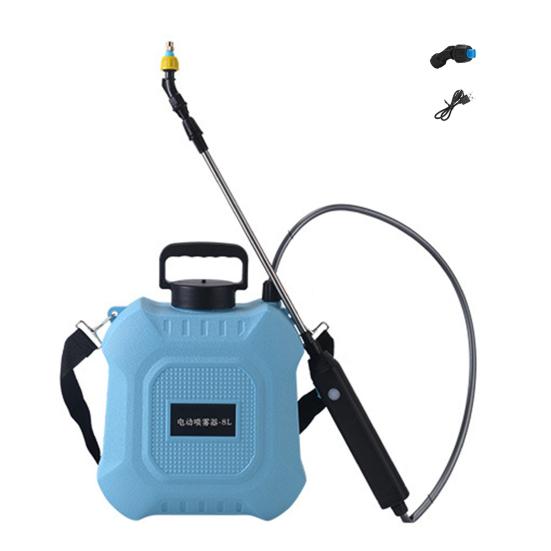 5L/8L Garden Electric Sprayer Backpack Sprayer with Shoulder Strap Telescopic Wand 2 Nozzles Battery Powered Sprayer for Lawn Yard Maintenance