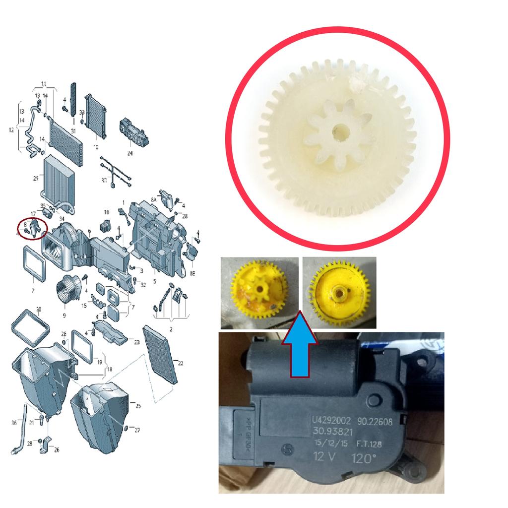 EGE748 Мотор привода заслонки воздуховода отопителя кондиционера, ремонтная шестерня для Mercedes Sprinter 906 Vito 639 VW Crafter 2E 2F Peugeot 3008 5008 MK1