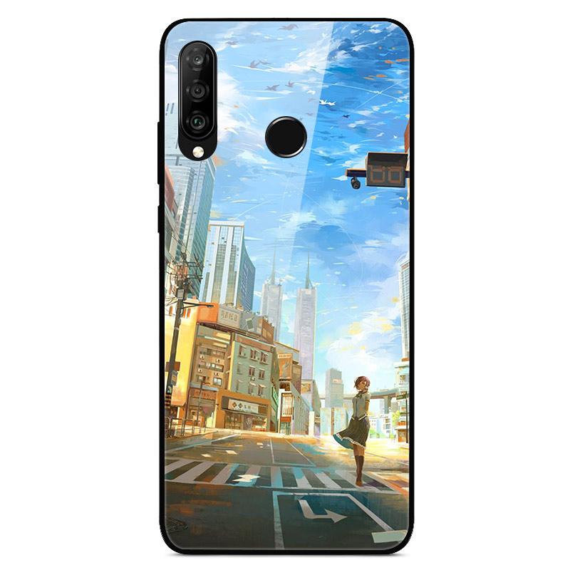 6.15"For Huawei Honor 20S Case Tempered Glass Print Back Cover Hard Case For Huawei Honor 20S MAR-LX1H Phone Case Honor20S 20 S