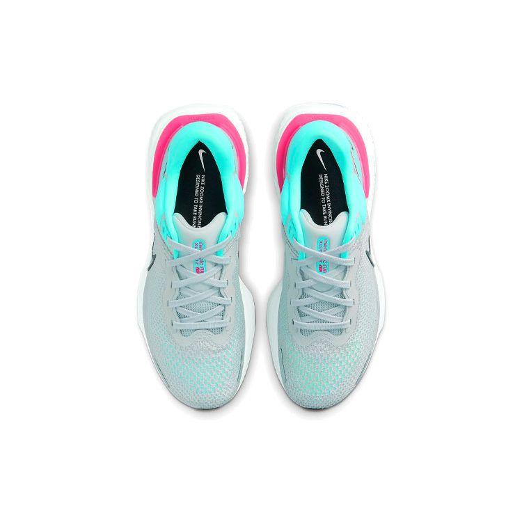 Nike ZoomX Invincible Run Flyknit Grey Fog Dynamic Бирюзовые мужские кроссовки Hyper-Pink Black CT2228-003
