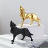 Mini Nordic Wolf Desktop Figurine Cartoon Car Ornament TV Cabinet Ornament Animal Doll Toy  Car