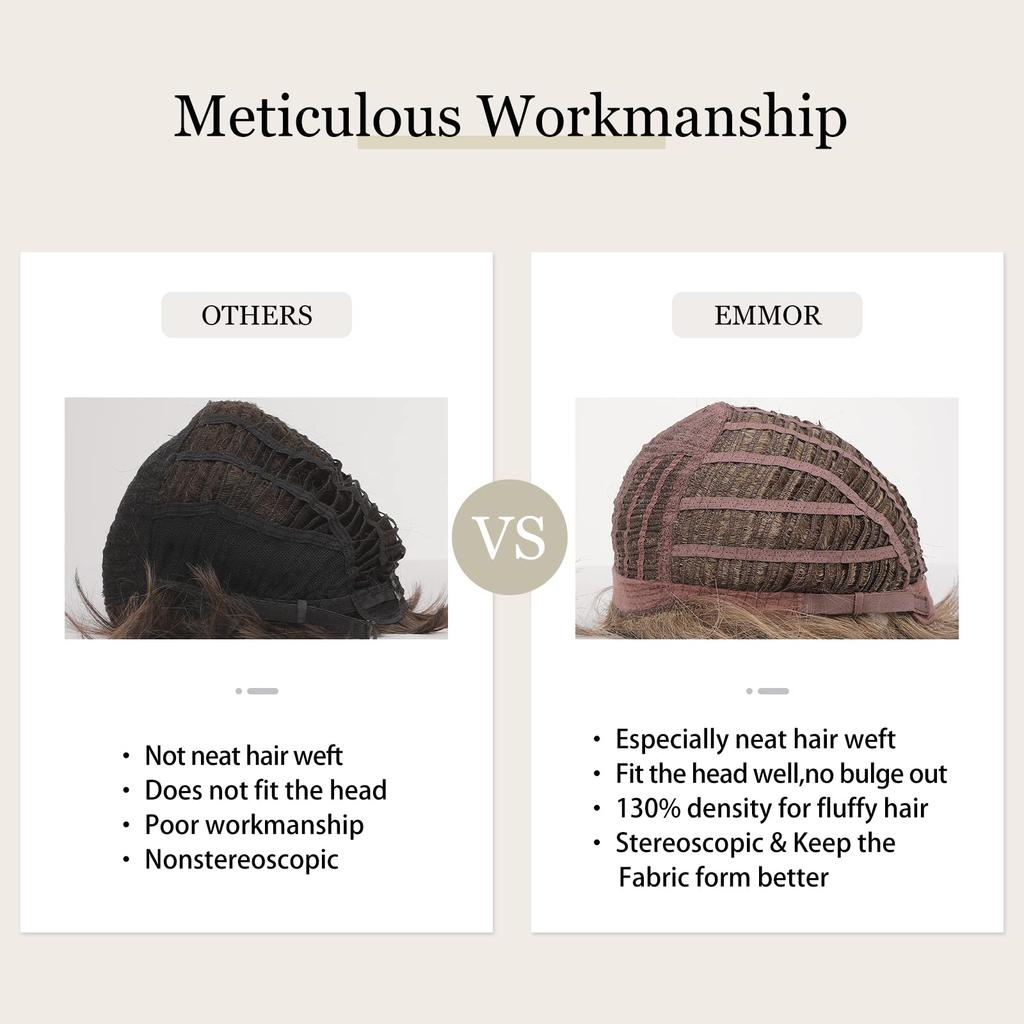 Короткий коричневый парик из натуральных волос для женщин, легкие парики из натуральных волос, более мягкие/тонкие/легкие на каждый день