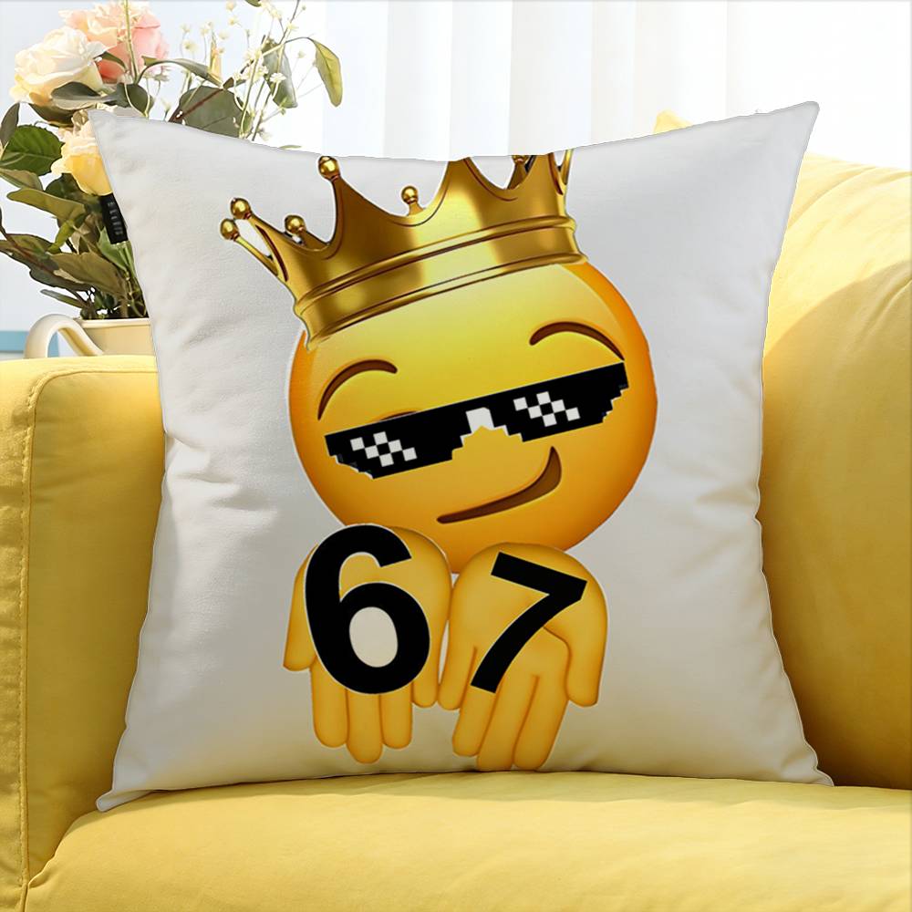 Six Seven 67 World Various Sizes Square Pillow Case For Car Home Bedchamber Decor