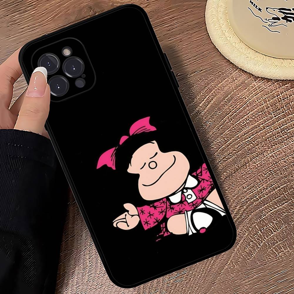 Горячий чехол для телефона Мафальда для iPhone 16 15 14 13 12 Mini 11 Pro XS Max X XR SE 6 7 8 Plus Мягкий силиконовый чехол