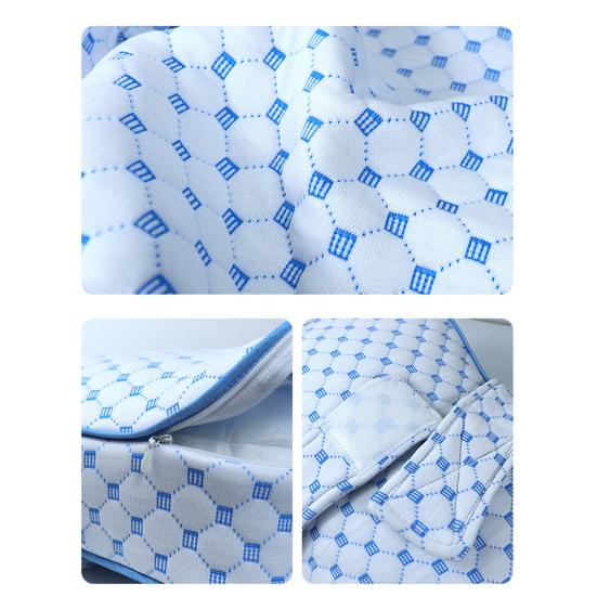 3D Стеганая подушка для ног с регулируемым ремешком Пена с эффектом памяти Наполнитель из ПП хлопка Корректирующая подушка для поддержки ног Сотовая стеганая подушка-разделитель для ног