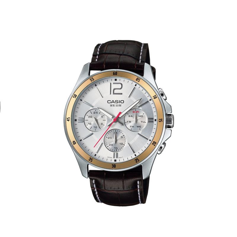 Casio Индивидуальные часы модифицированная серия многофункциональные ретро ремешок водонепроницаемые личность высокая ценность Кварцевые MTP-1374L-7A(Команда1528-ГайЧжуан-ПиДай)