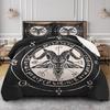 3D Anime Bedding Set Evil-Satan Demon Skull Printed Duvet Cover Set with Pillowcase Bedspread Boy Teens Adult Queen King Size