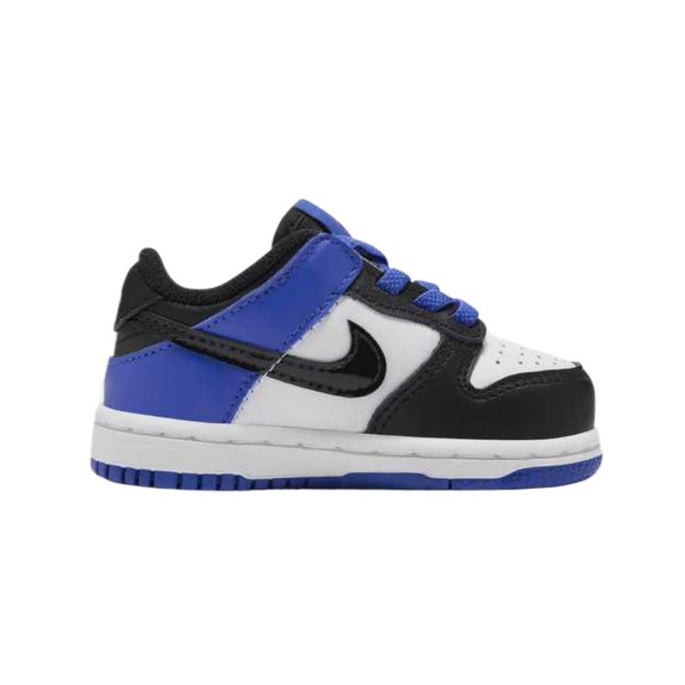 Nike Кроссовки Dunk Нескользящие и Дышащие Низкие Детские Белый/Черный/Гоночный Синий/Земляной Багровый Для Младенцев и Малышей HF3252-100