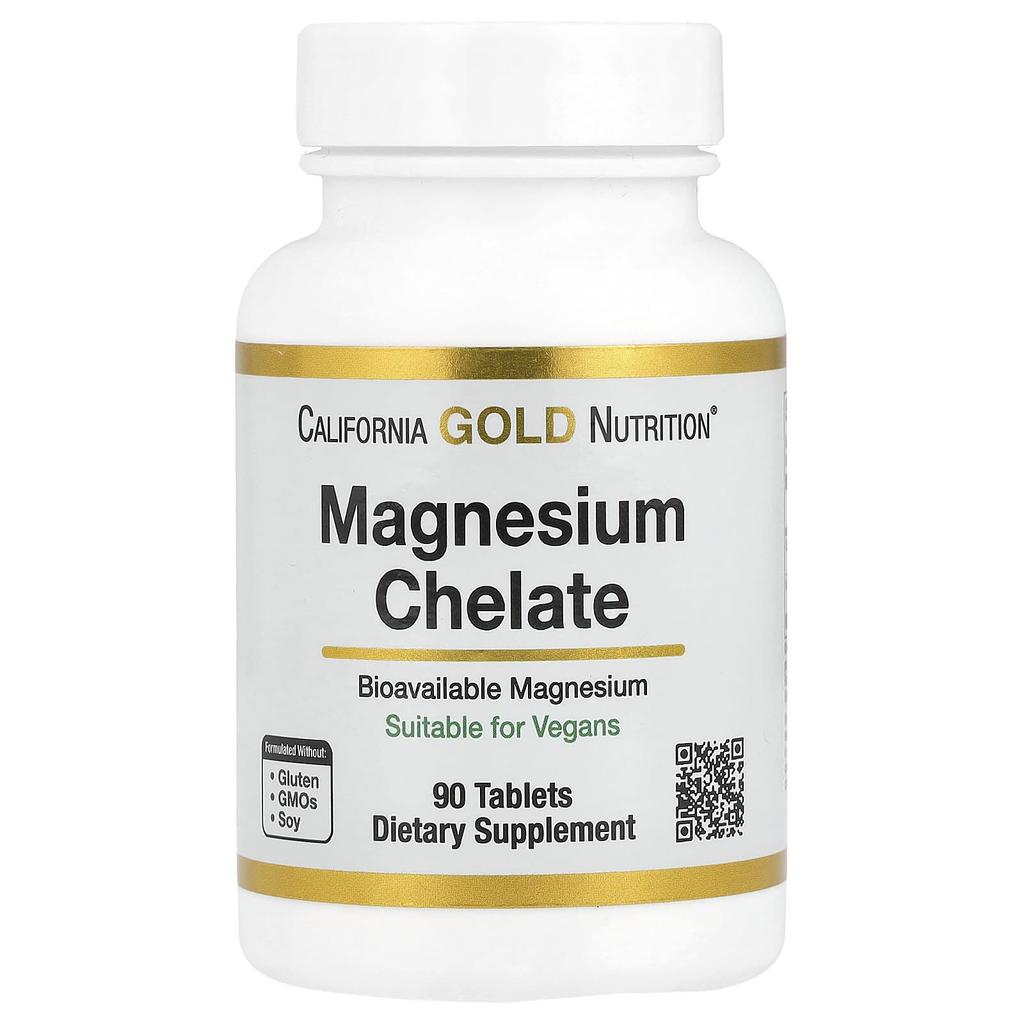 California Gold Nutrition Хелат магния, 210 мг, 90 таблеток