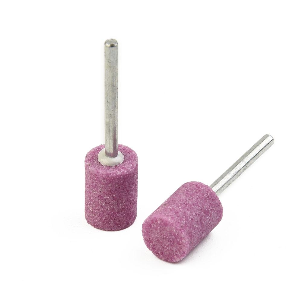 Chrome Corundum Abrasive Mounted Stones Wood Metal 10pcs 12mm Cylinder
