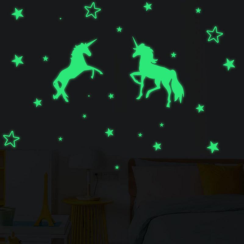 Светящиеся наклейки на стену для детской комнаты, домашний декор, светятся в темноте