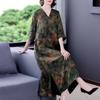 Premium Mulberry Silk V-neck Long Dress, Exquisite Summer Silk Gown for Glamorous Look