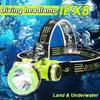 Super Bright LED Diving Headlamp USB Rechargeable Searchlight Professional Underwater Head Flashlight Diver Waterproof Headlight