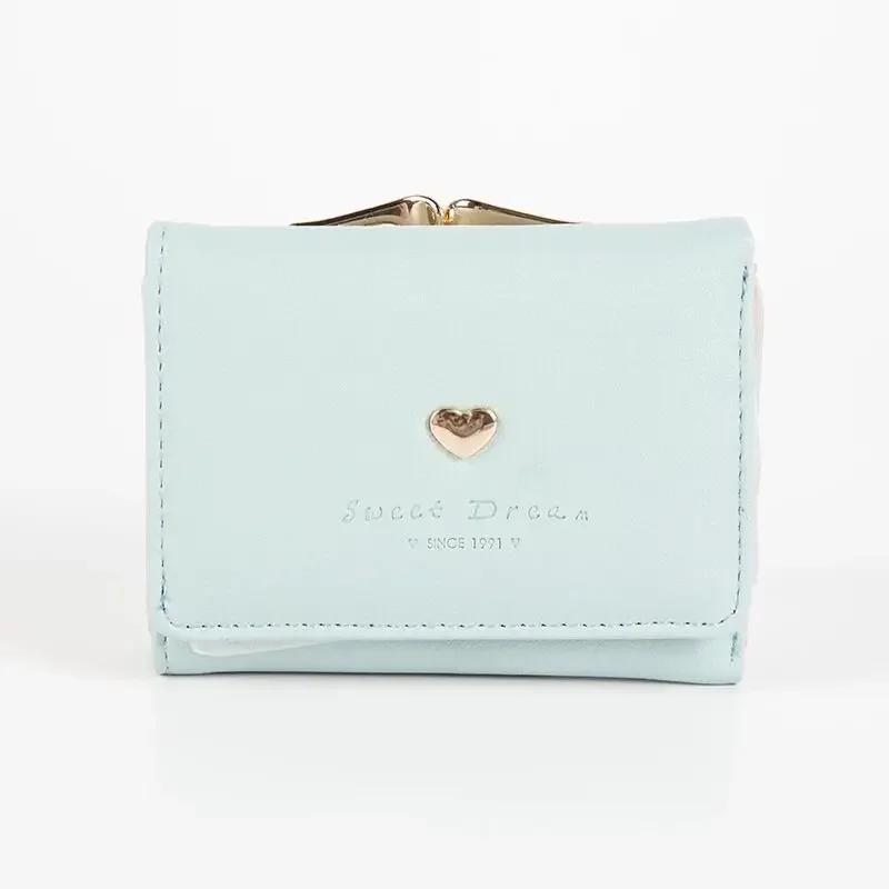 Fashion Purse Female Short Version of Students Fresh Folding Mini Metal Wallet Cute Purse Lady Coin Purse for Female Lovely