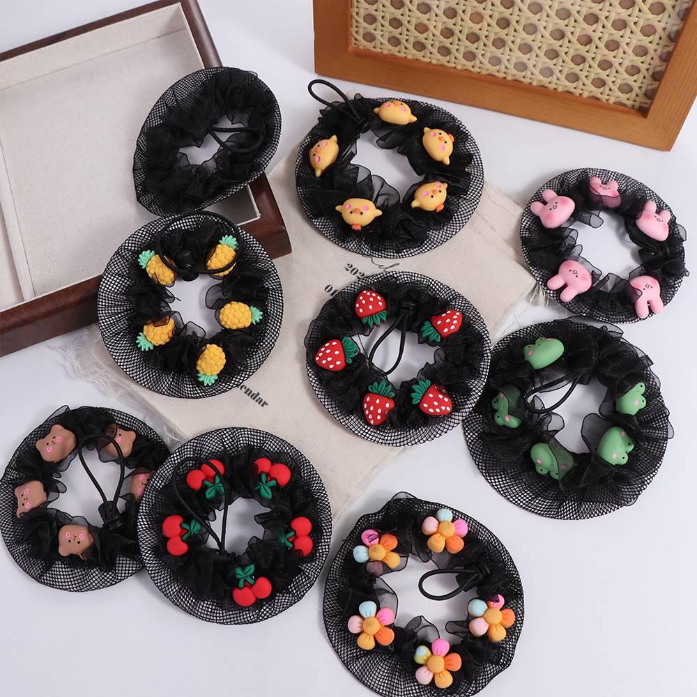 Дышащая сетка для девочек, эластичная сетка для волос, модный головной убор, чехол для пучка волос, балетная сетка для волос для детей