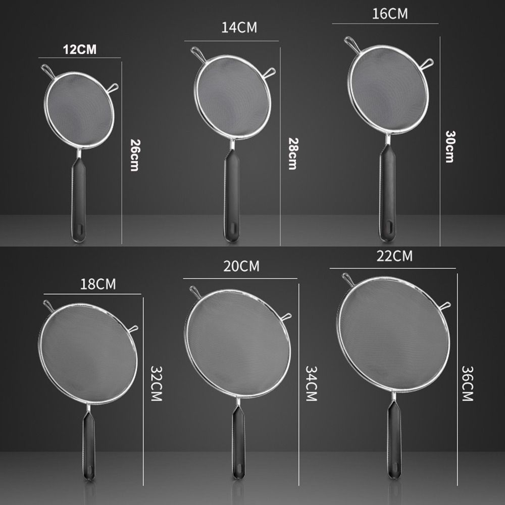 Пищевой дуршлаг из нержавеющей стали, легко моющийся, 12 14 16 20 22 см, сито для матча, устойчивое к ржавчине, маленькое, с мелкой сеткой