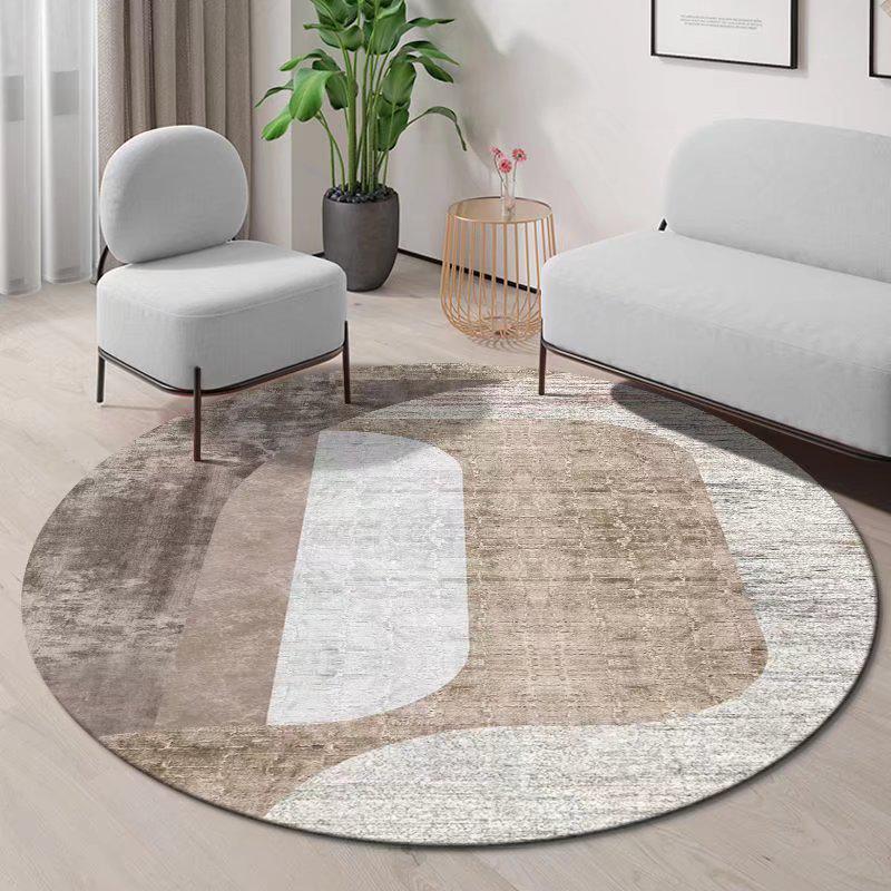 Современный круглый ковер Crystal Velvet — нескользящий, пыленепроницаемый ковер для гостиной, спальни и кабинета