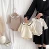 INS Korean Style Baby Romper: Cute, College-Style, Long-Sleeve, Lapel, Suitable for Spring & Autumn