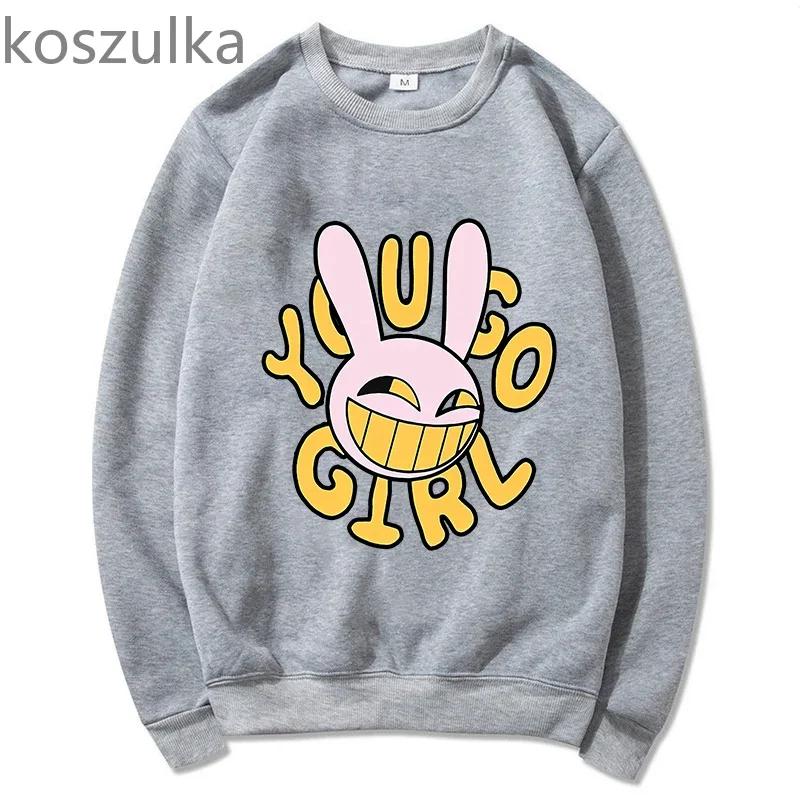 The Amazing Digital Circus Jax Толстовки Модные женские туфли Harajuku Забавные толстовки Kawaii Унисекс Повседневные винтажные пуловеры Кофты