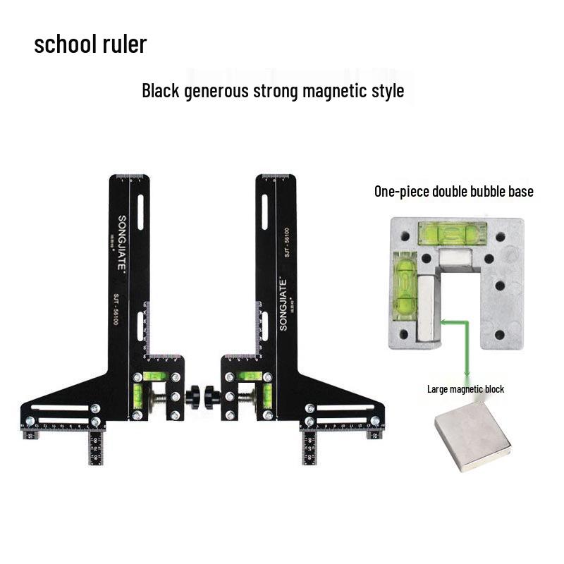 Двухуровневый пузырьковый однолинейный направляющий позиционирующий угольник для лифтовых и школьных рельсовых систем