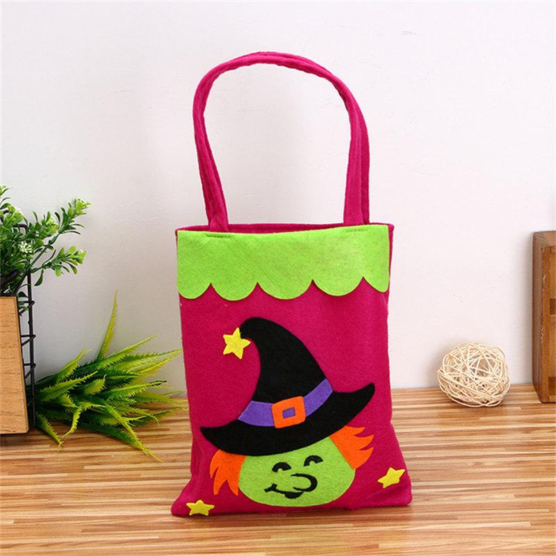 Halloween Tote Bag Witch Black Cat Candy Bag Trick Or Treat Ghost Festival Parti Happy Helloween Day Decor For Kids Gift Bag