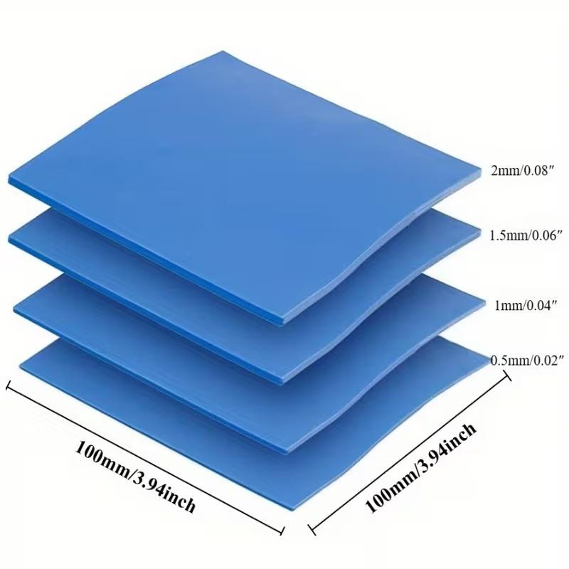 High Temperature Resistant Silicone Thermal Pad 6.0 W/mK Conductivity Efficient Heat Sink for Laptop Cooling System