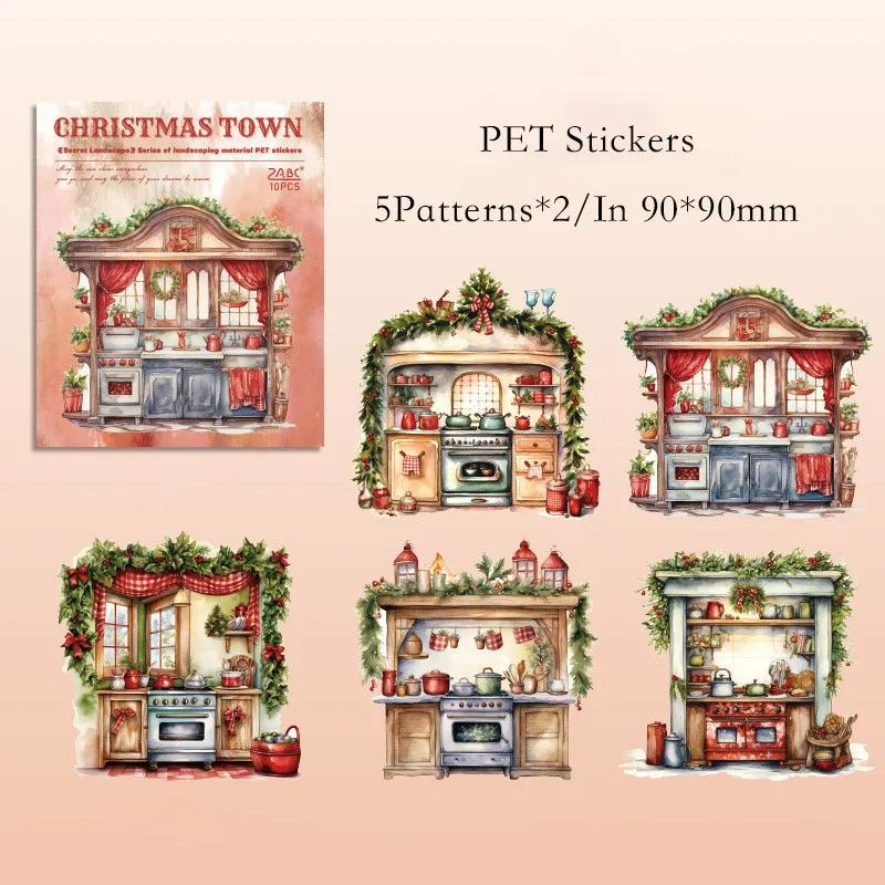 10 шт./упак. Цветочные наклейки на окна из ПЭТ-пластика, светящиеся ракушки, сделай сам, скрапбукинг, коллаж, канцелярские принадлежности, эстетика, наклейки для декора