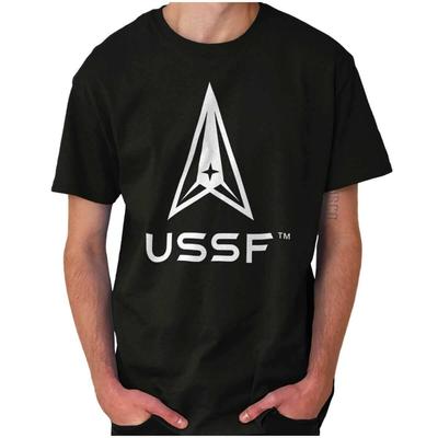 USSF Logo United States Space Force Military Womens or Mens Crewneck T Shirt Tee