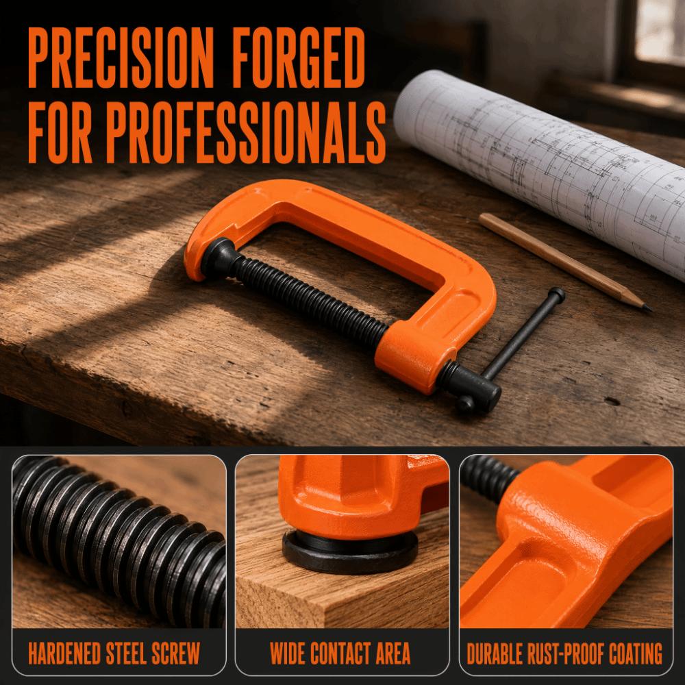 Cast iron G Type Clamp Thicken Design Heavy Duty Clamp Premium Hand Screw Clamp For Wood Work
