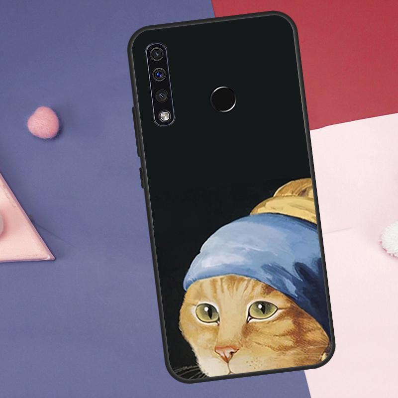 Funny Cat Art Aesthetics Case For Huawei Nova 12s 12i 11i 8i 7i Y73 Y70 Y90 Y60 Y72 Y61 Y91 9 10 SE P40 Lite P30 Pro